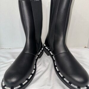 Moschino Black Leather Men's Boots